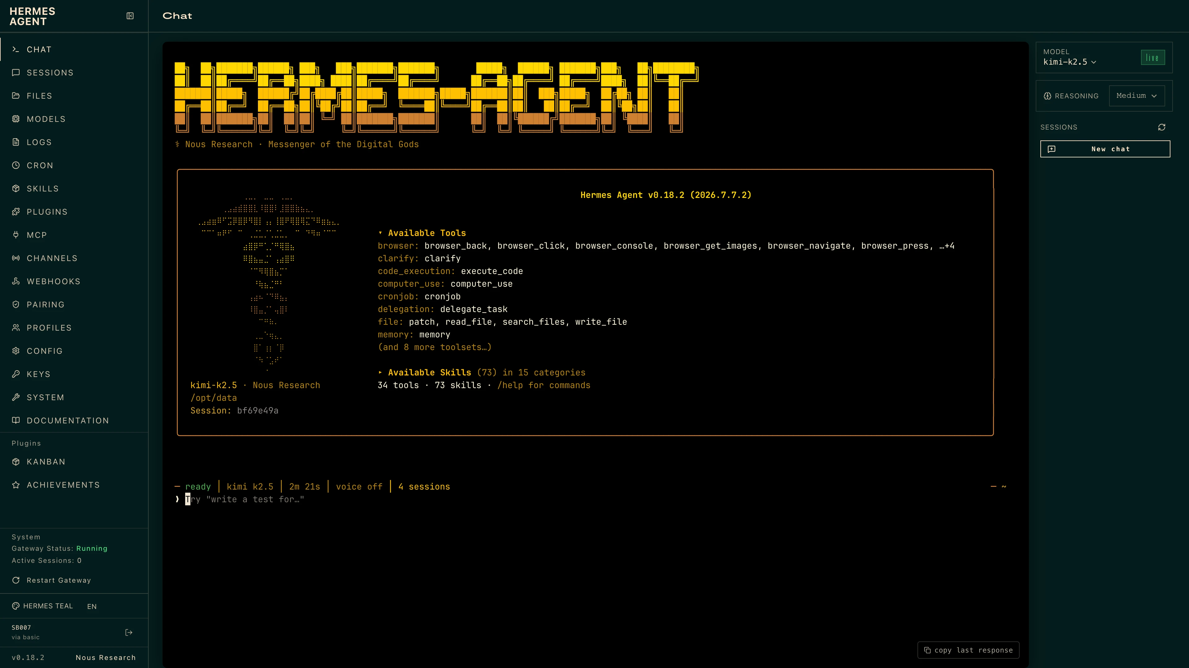 Hermes Agent Dashboard