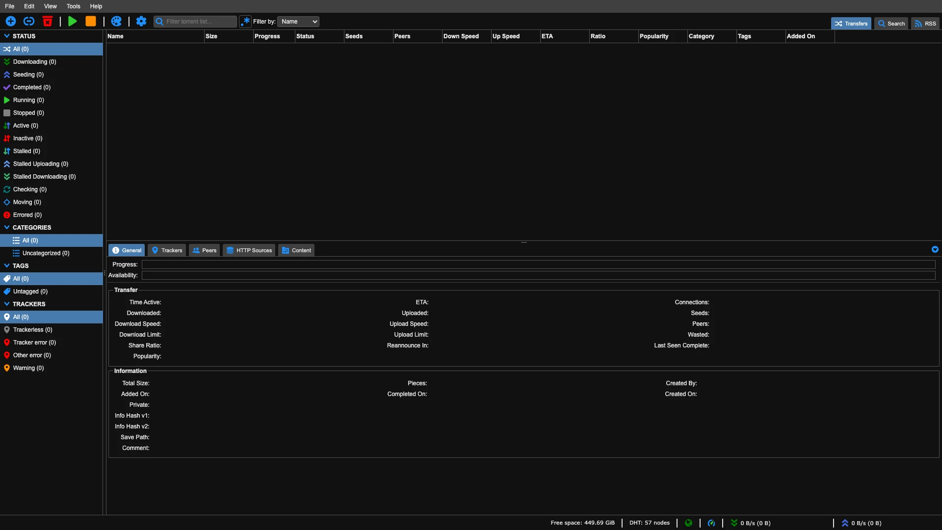A clear and complete web interface