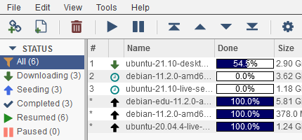 Interface Qbittorrent